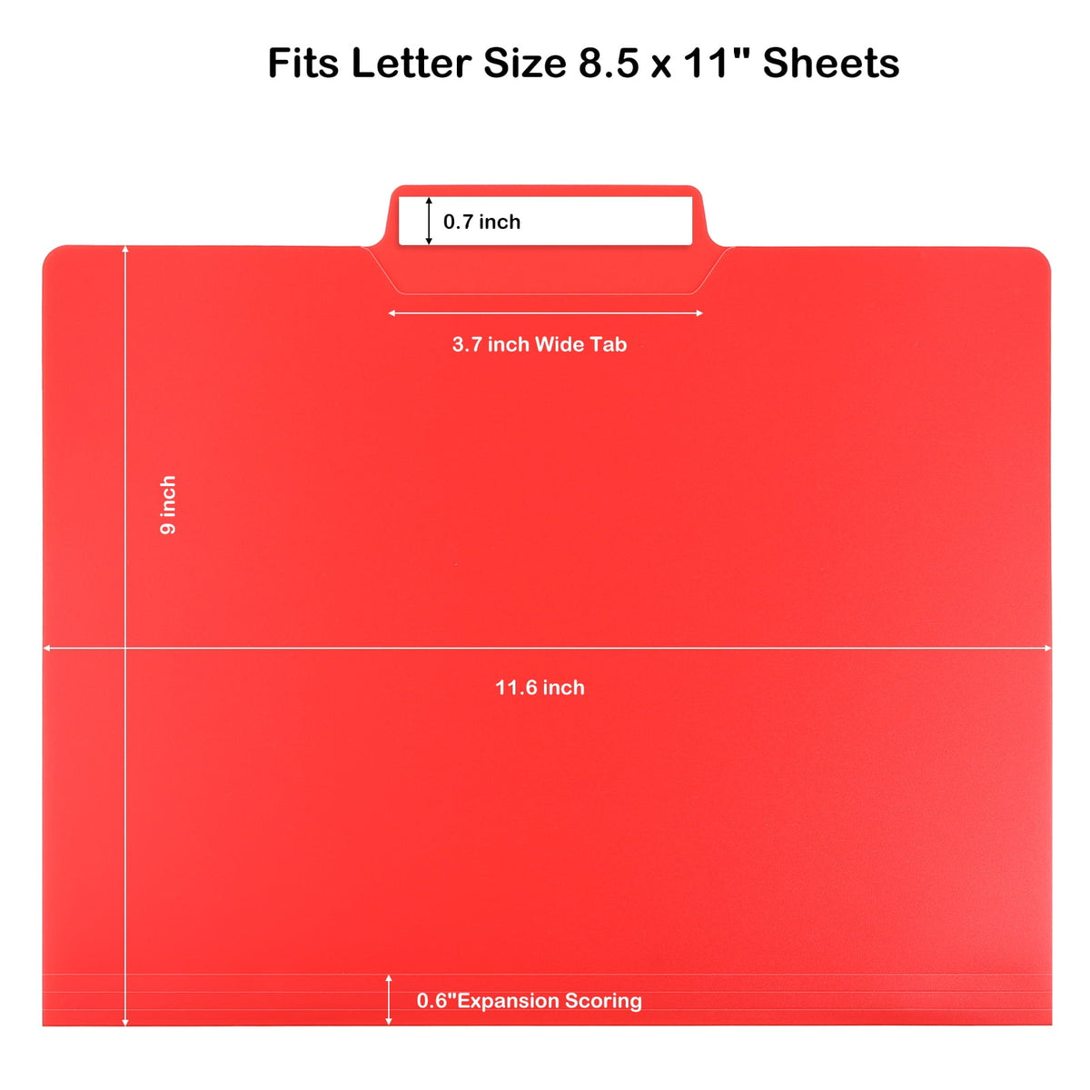 Poly File Folders with One-Third Cut Tabs, Eighteen Pieces in Six Colors - Image 6