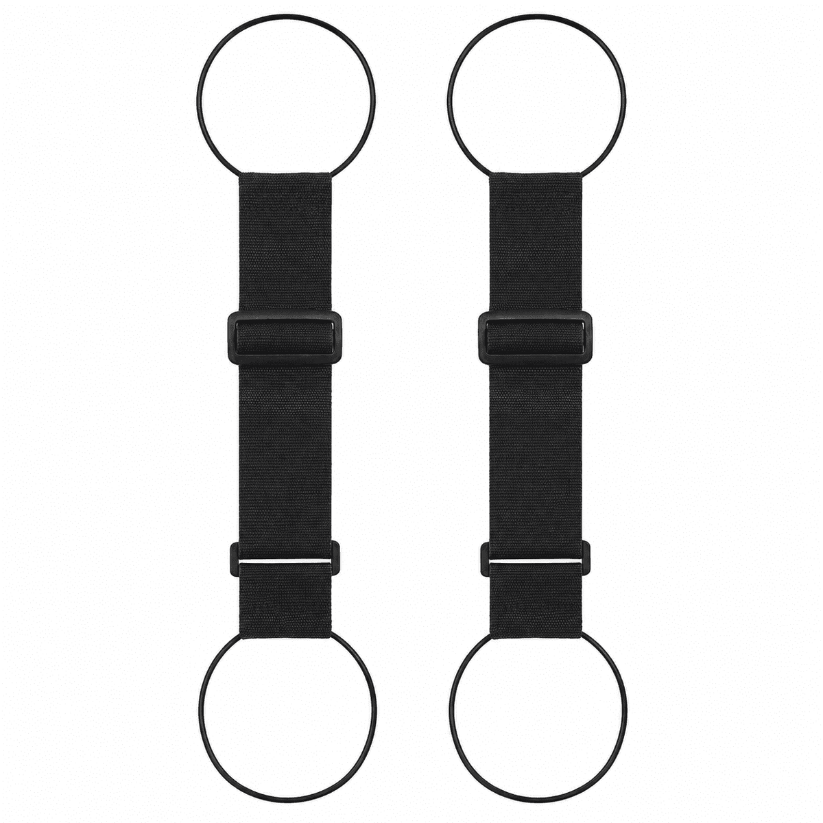 Adjustable Luggage Connector Straps, Two Pieces in Black Webbing