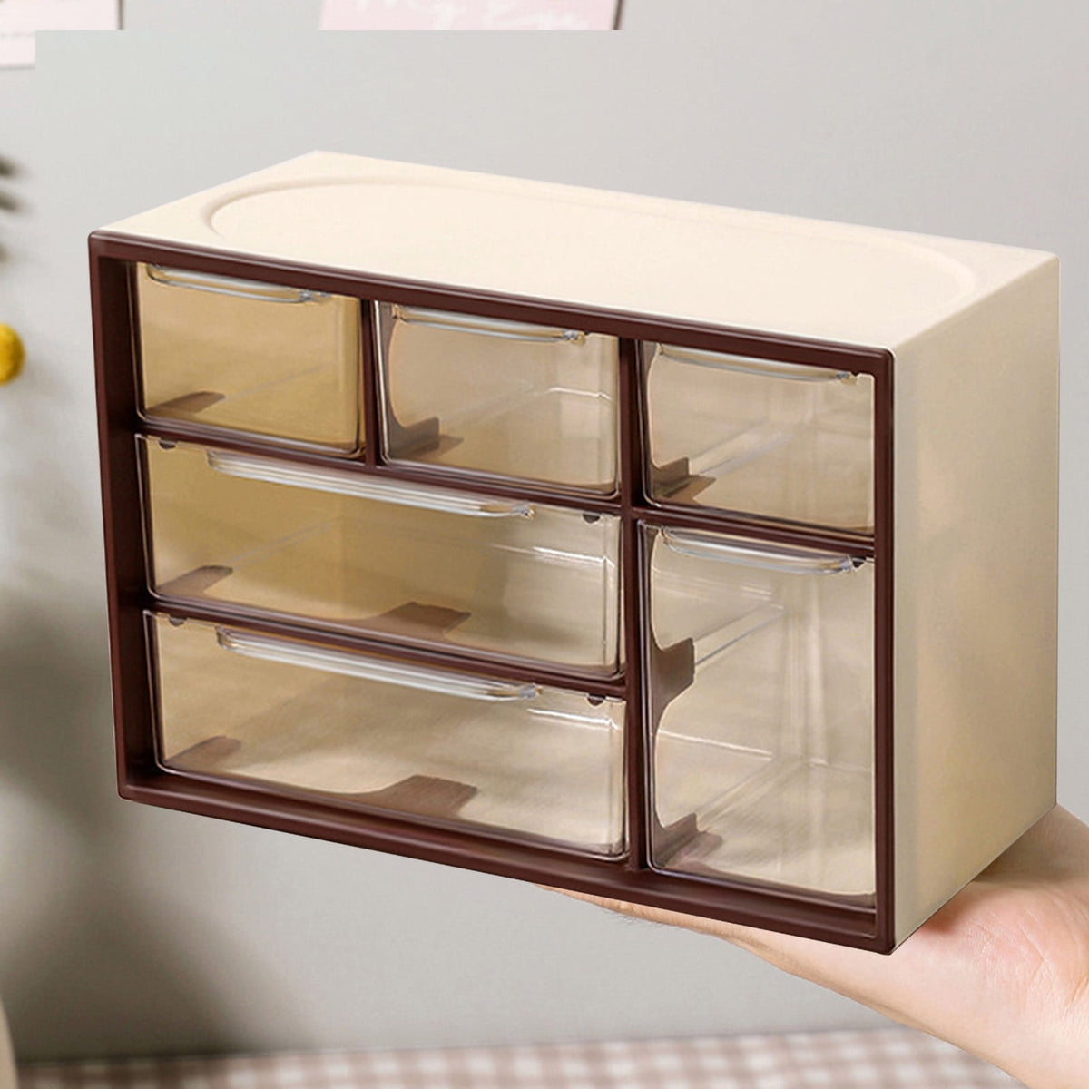 Stackable Desktop Drawer Box with Front Door and Lid for Small Items - Image 5