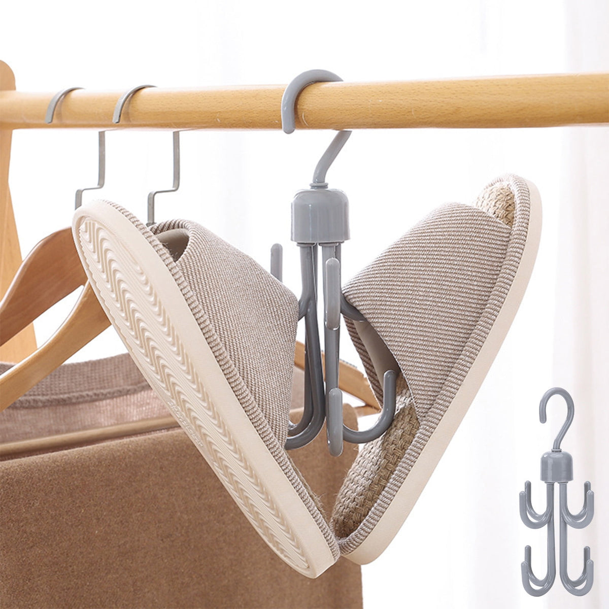Double-Layer Swivel Closet Hook for Scarves, Belts, Ties and Bags - Image 2