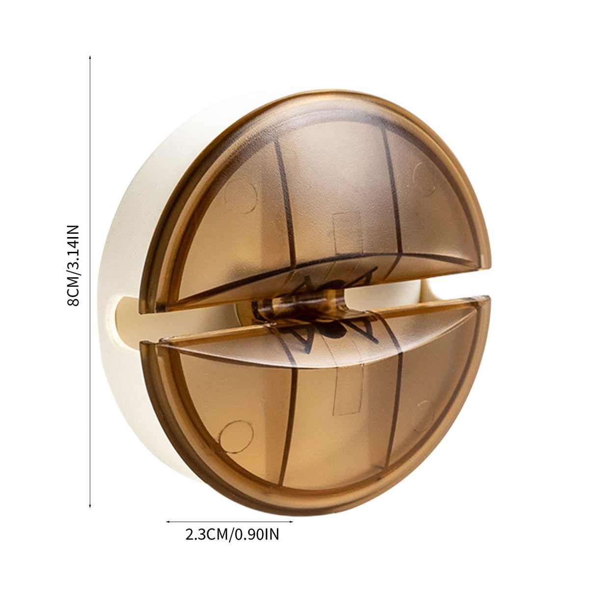Retractable Cable Winder, Round Cord Case, 3.14 x 3.14 x 0.90 Inches - Image 3