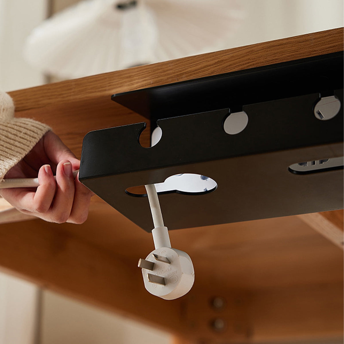 Under-Desk Cable Tray in Black, 15.74 by 4.72 by 3.93 Inches - Image 5