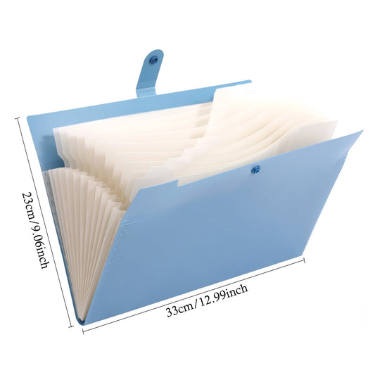 Twelve-Pocket Accordion File Folder in Pink with Label Stickers, Letter Size - Image 2