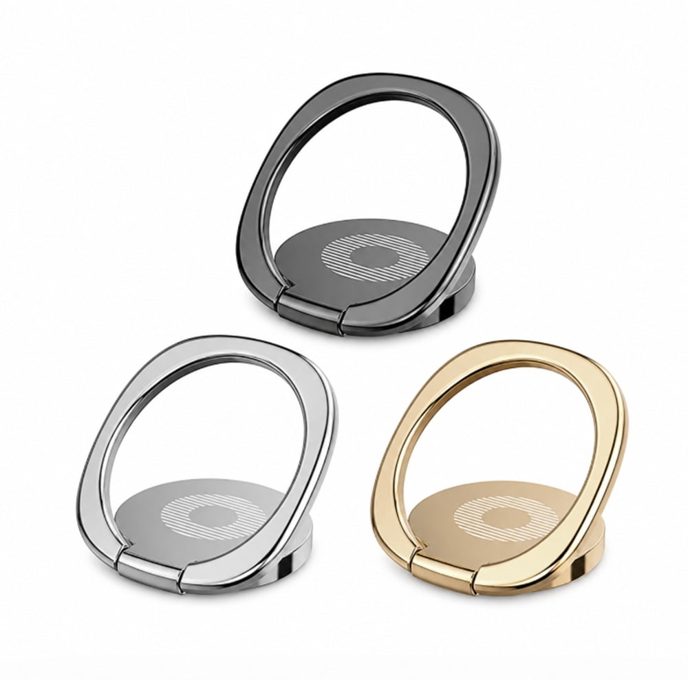 Finger Ring Phone Grips, Three Pieces with Swivel Base and Kickstand