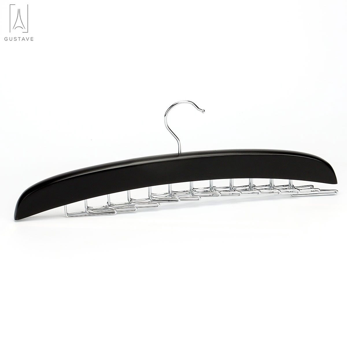 Wooden Tie and Belt Rack with 24 Swivel Hooks, 15.75 Inches Wide - Image 3