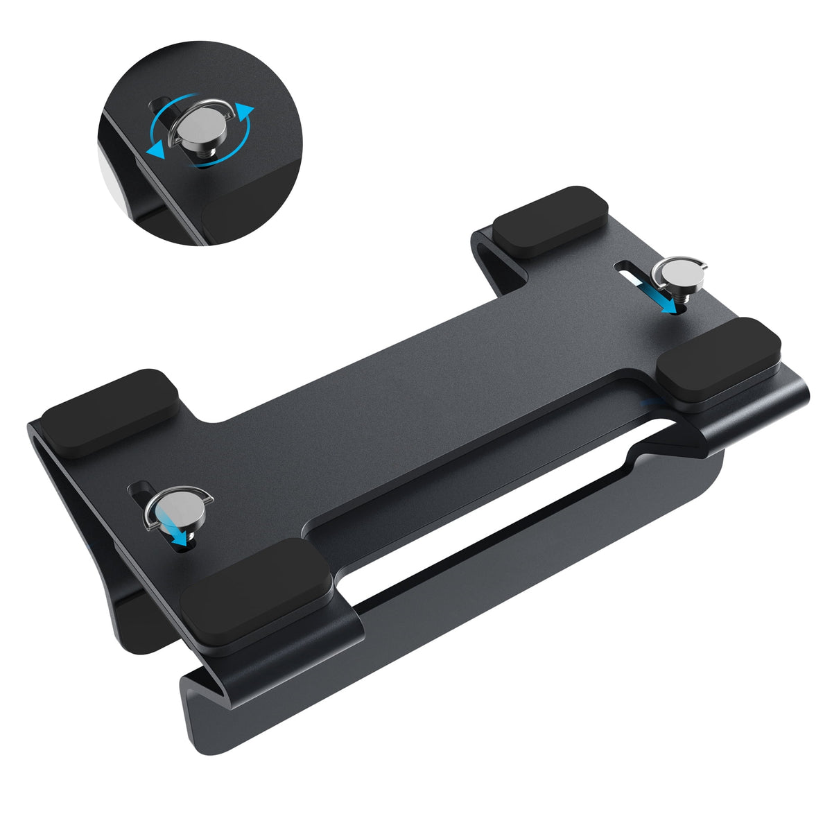 Vertical Laptop Stand in Aluminum with Tool-Free Width Adjustment, One Slot