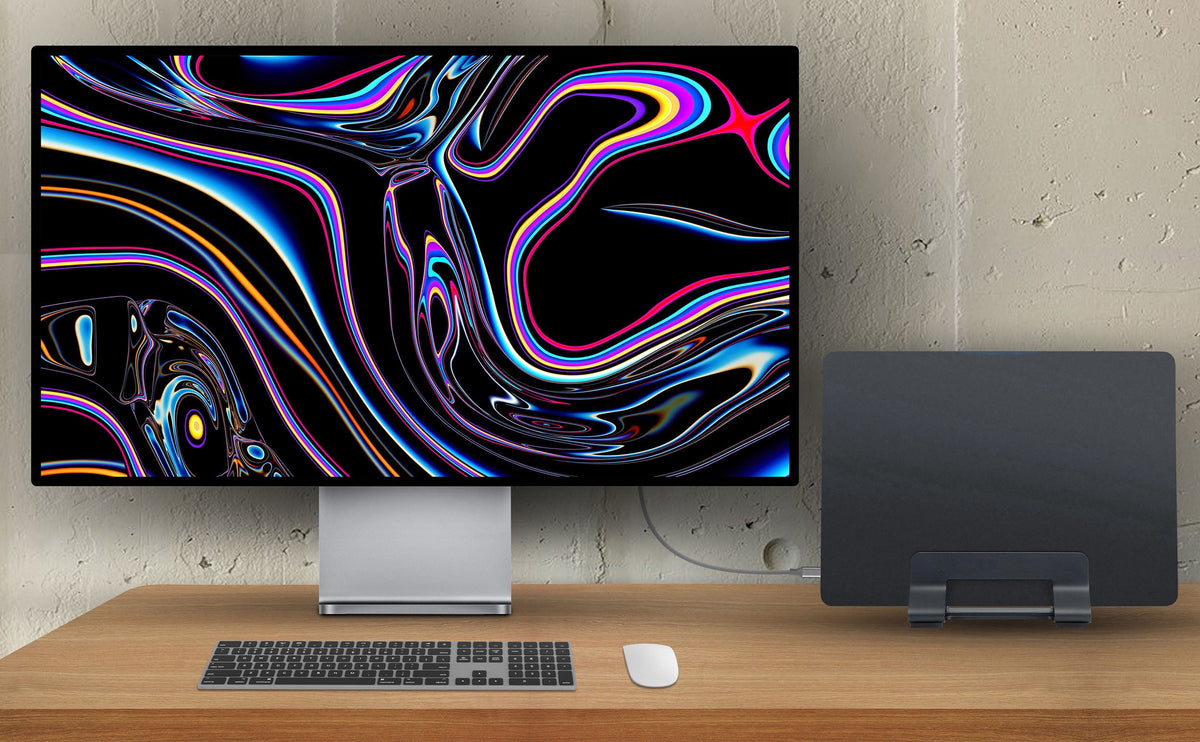 Vertical Laptop Stand in Aluminum with Tool-Free Width Adjustment, One Slot - Image 3