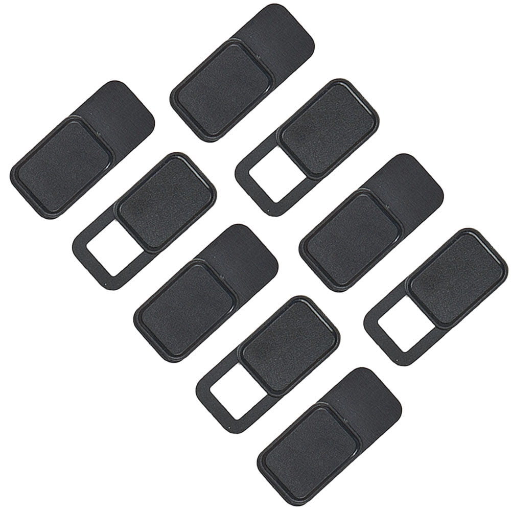 Sliding Webcam Covers, Nine Pieces in Black Plastic for Laptops and Tablets