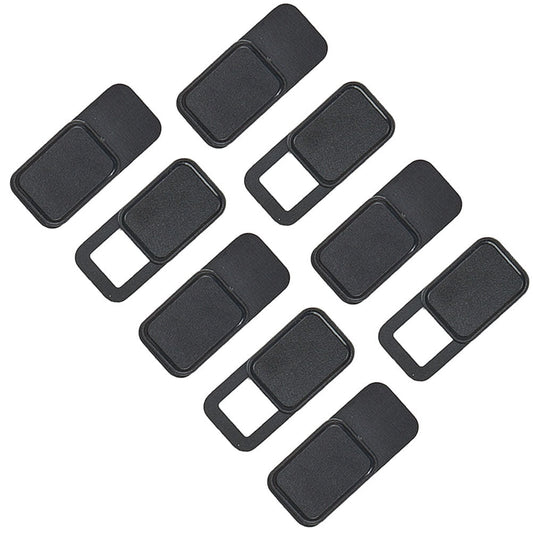 Sliding Webcam Covers, Nine Pieces in Black Plastic for Laptops and Tablets
