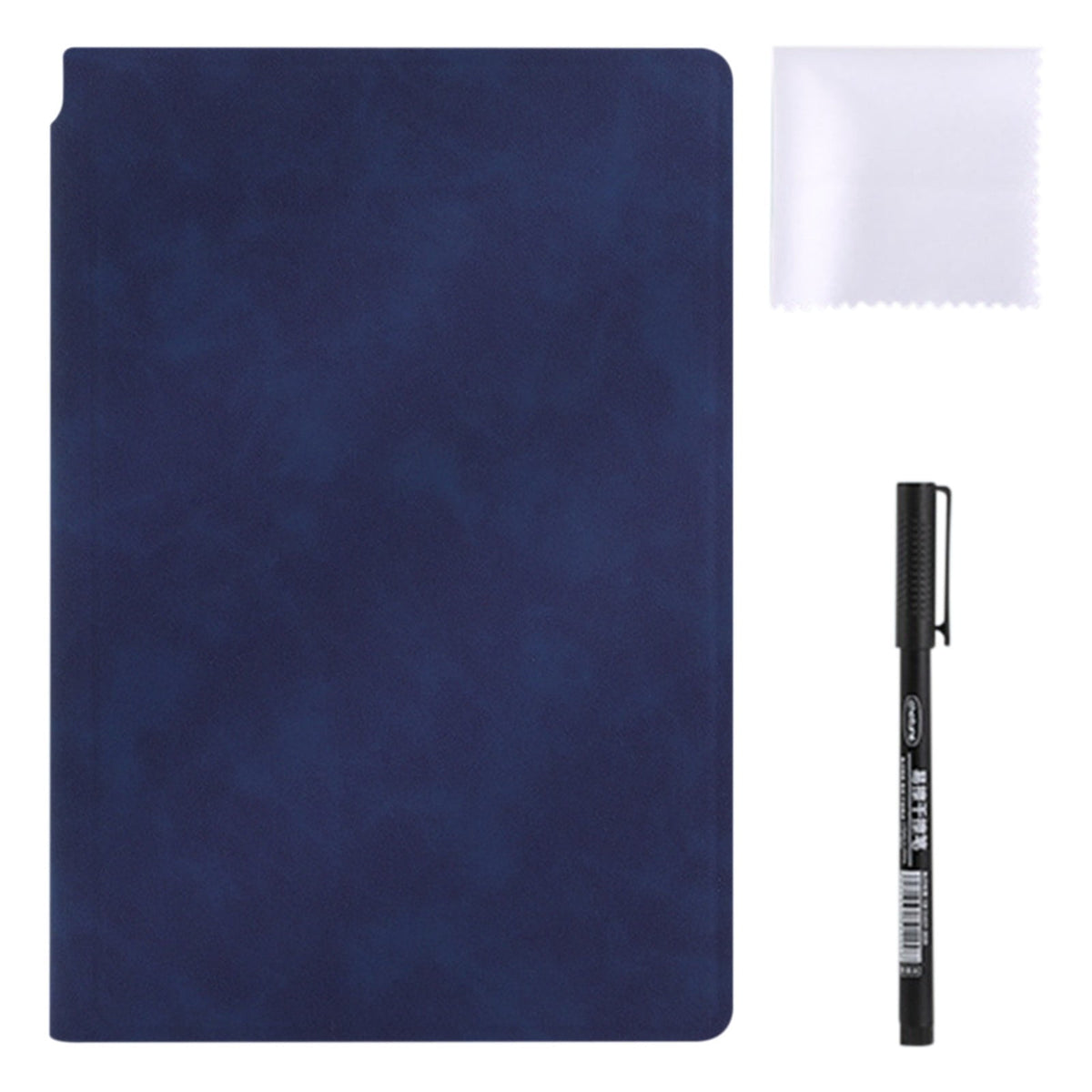 Folding Dry Erase Notebook, 12 by 9 Inches, Double-Sided with Dark Blue Cover