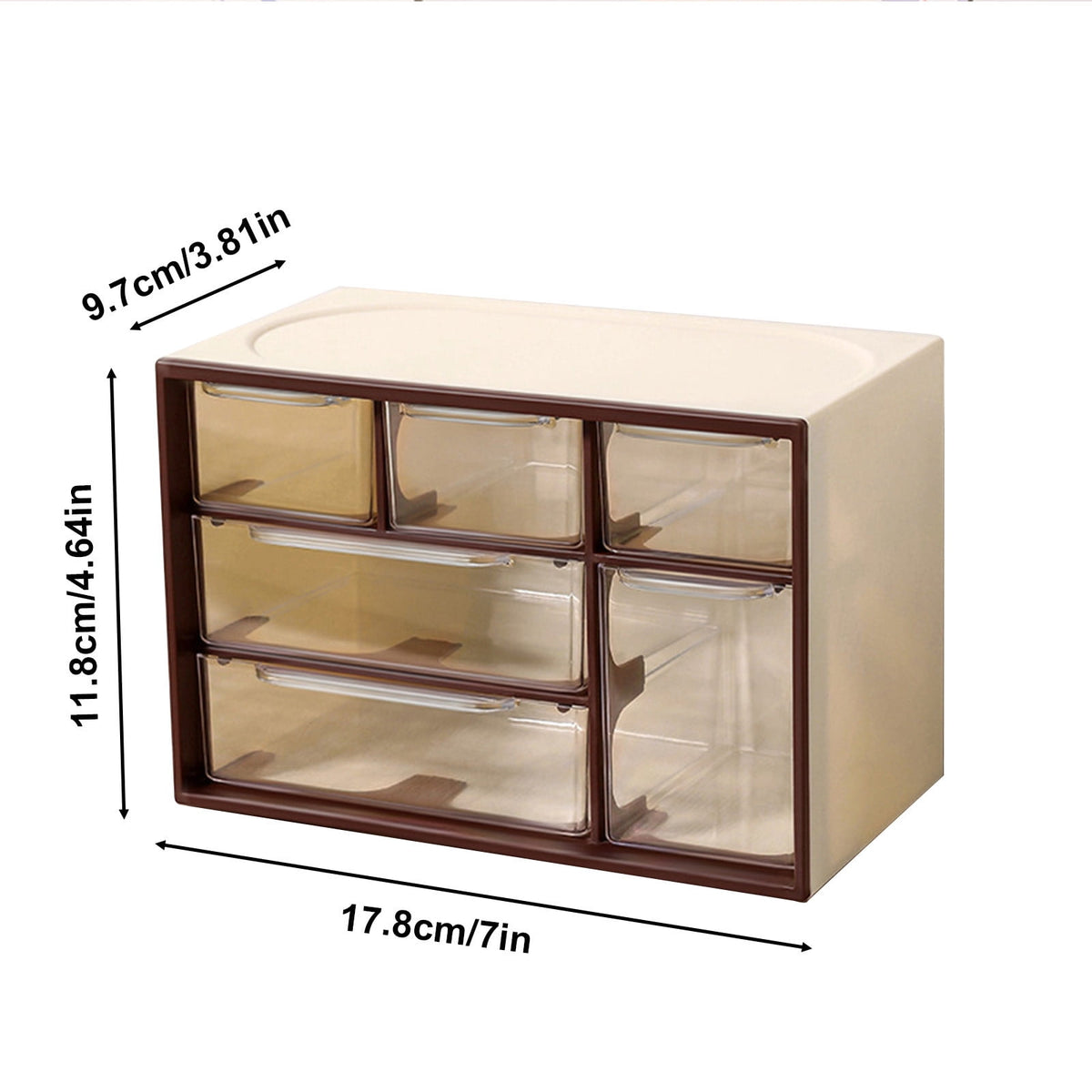Stackable Desktop Drawer Box with Front Door and Lid for Small Items - Image 3