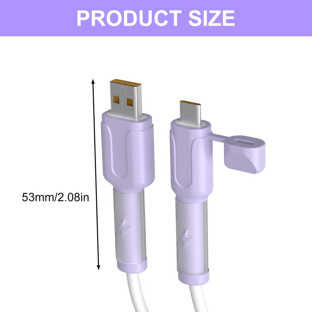 Silicone Cable Protectors, Two Pieces of 2.08 Inches for Charging Cords - Image 3