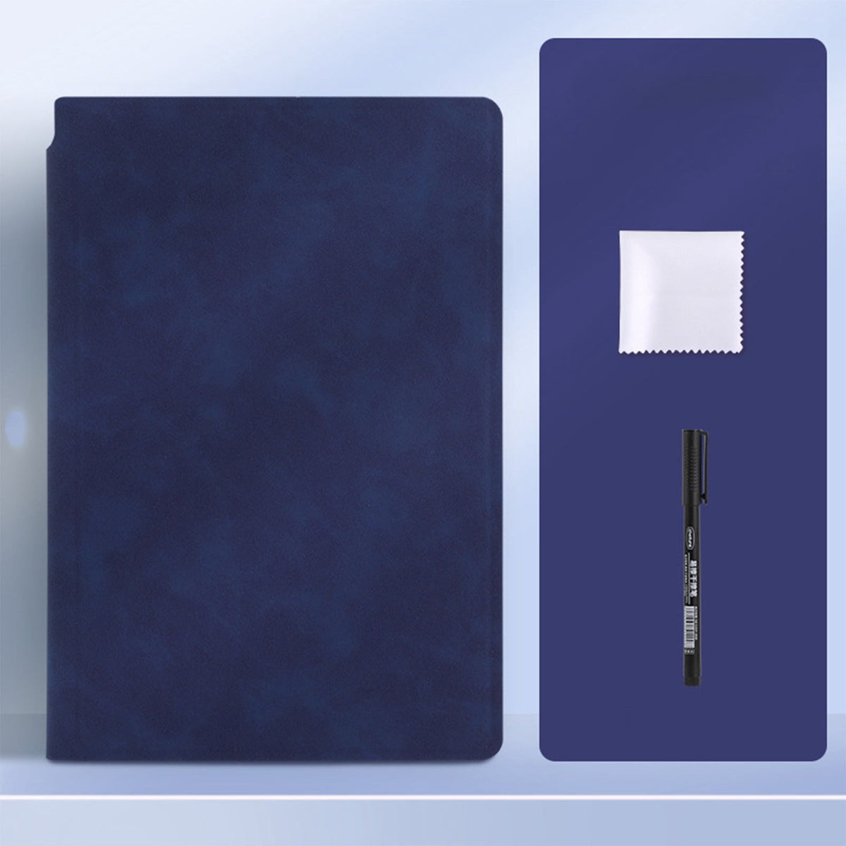Folding Dry Erase Notebook, 12 by 9 Inches, Double-Sided with Dark Blue Cover - Image 5