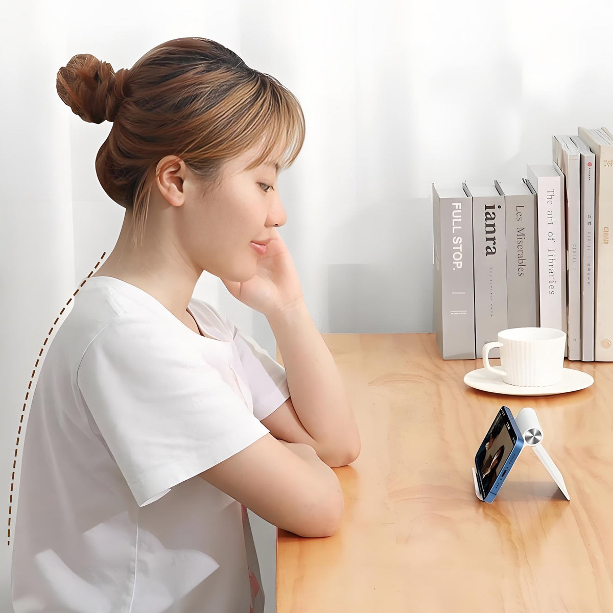 Folding Phone Stands, Four Pieces in Black, White, Pink and Orange - Image 6