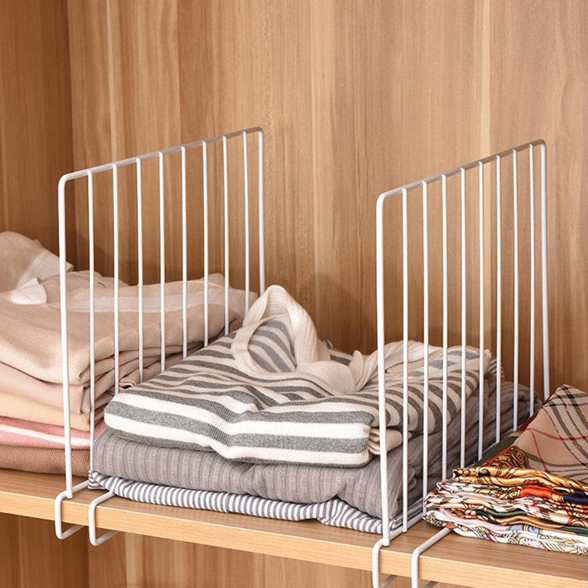 Clip-On Metal Shelf Dividers for Closets, Cupboards and Filing Shelves - Image 6