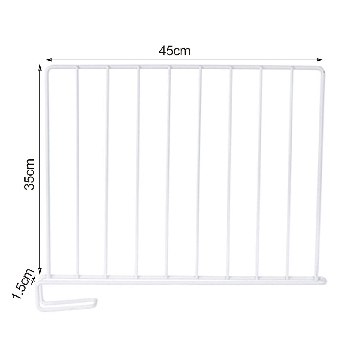 Clip-On Metal Shelf Dividers for Closets, Cupboards and Filing Shelves - Image 3