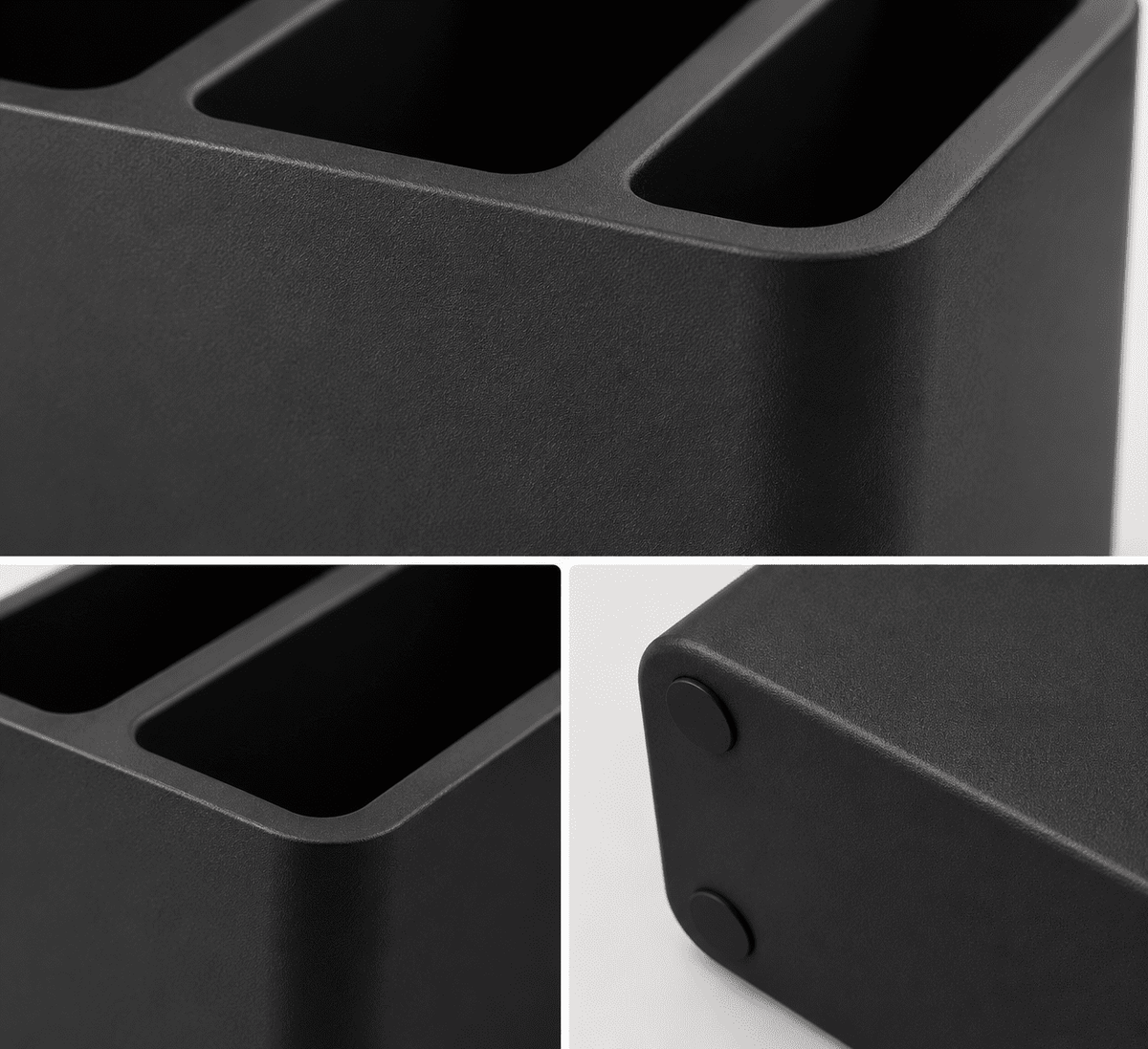 Three-Slot Remote Caddy in Matte Black for Tables, Consoles and Desks - Image 6