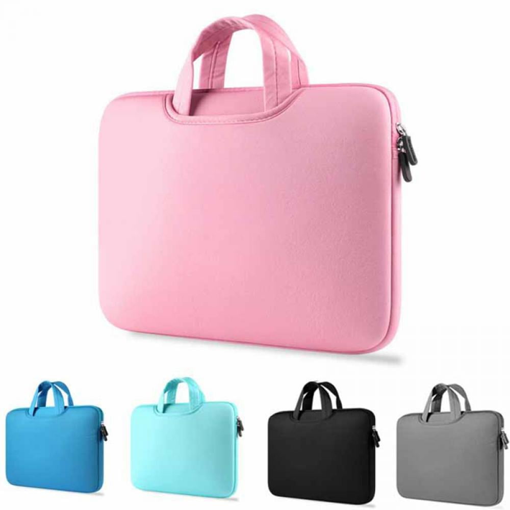 Padded 14-Inch Laptop Sleeve in Pink with Zip Closure and Two Pockets - Image 4