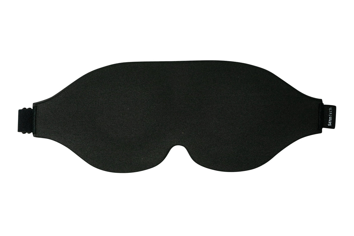 Blackout Sleep Mask in Black with Memory Foam Padding for Travel and Rest