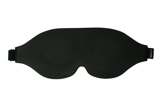 Blackout Sleep Mask in Black with Memory Foam Padding for Travel and Rest