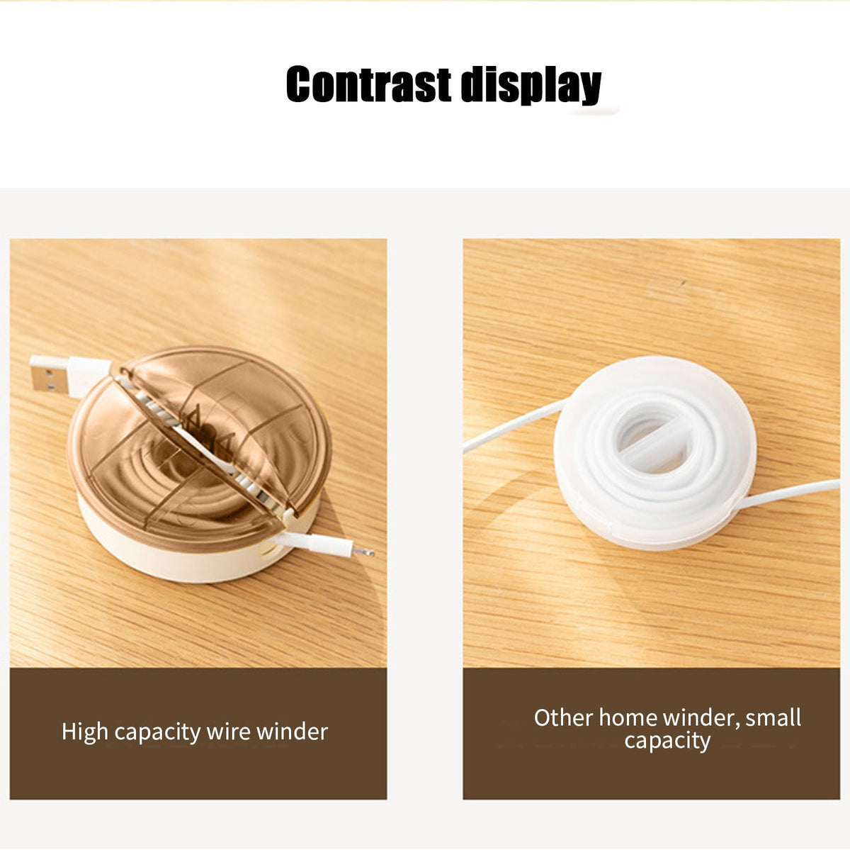 Retractable Cable Winder, Round Cord Case, 3.14 x 3.14 x 0.90 Inches - Image 6