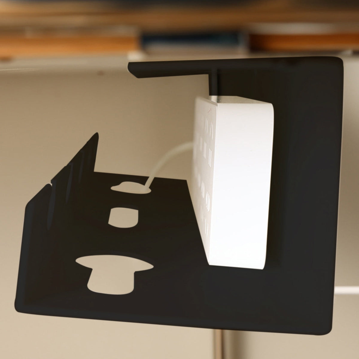 Under-Desk Cable Tray in Black, 15.74 by 4.72 by 3.93 Inches - Image 6