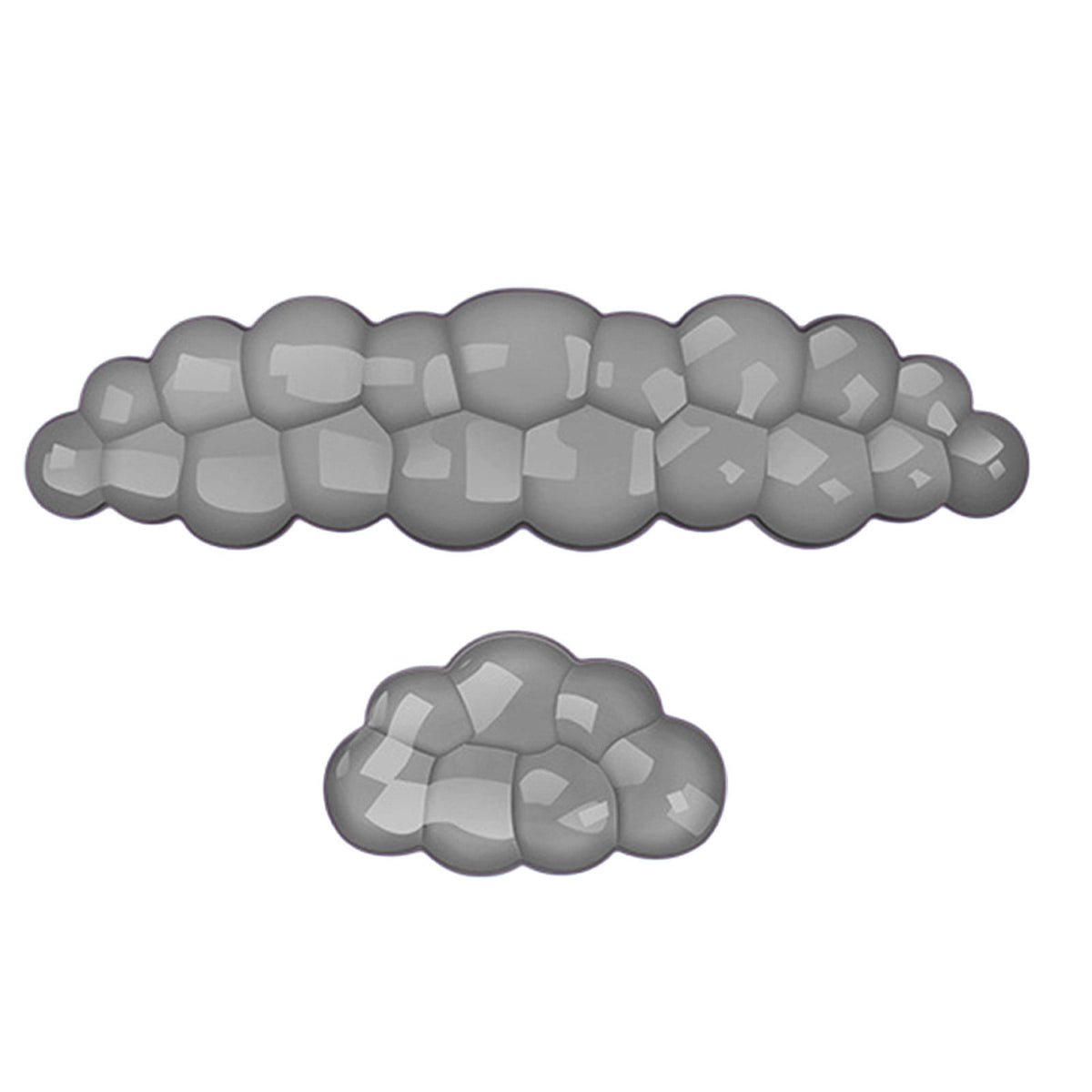 Gel Wrist Rests for Keyboard and Mouse, Two Pieces in Gray