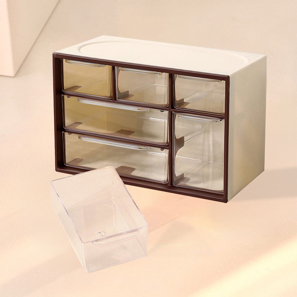 Stackable Desktop Drawer Box with Front Door and Lid for Small Items - Image 6