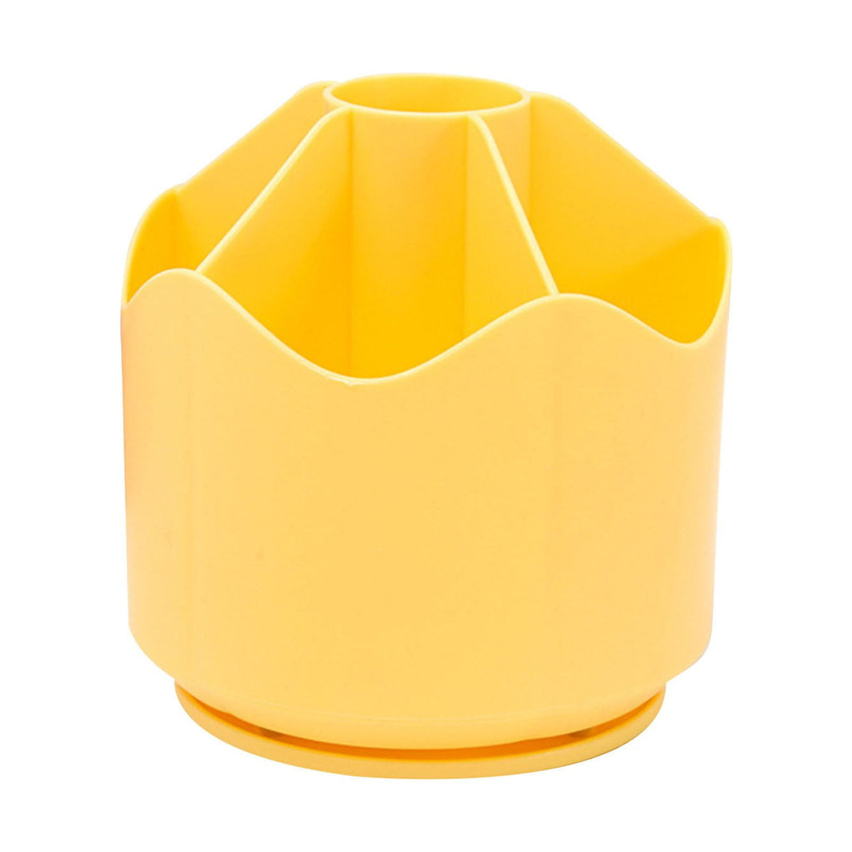 Rotating Desk Organizer with Six Compartments for Pens, Scissors and Brushes
