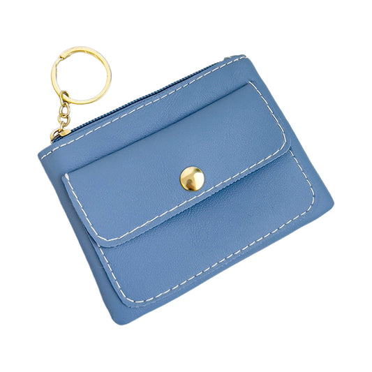 Small Zip Wallet for Coins and Cards, 4.7 by 3.5 Inches, in Bright Colors